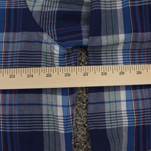 Wrangler Red Plaid Shirt Mens XXL Blue Long Sleeve Western Snap Front - Picture 5 of 6